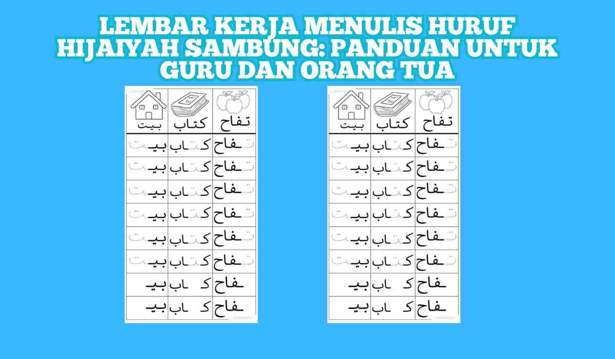 Lembar Kerja Menulis Huruf Hijaiyah Sambung